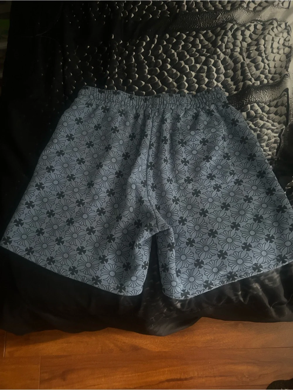 Chrome Hearts Light Blue Cross Shorts
